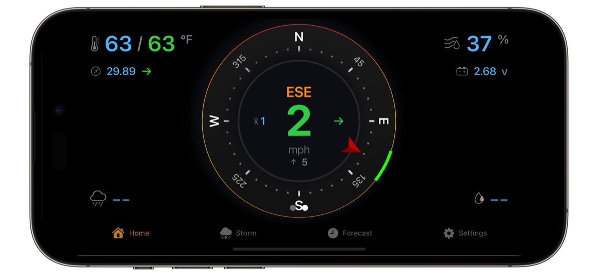 iPhone Live Wind View Landscape