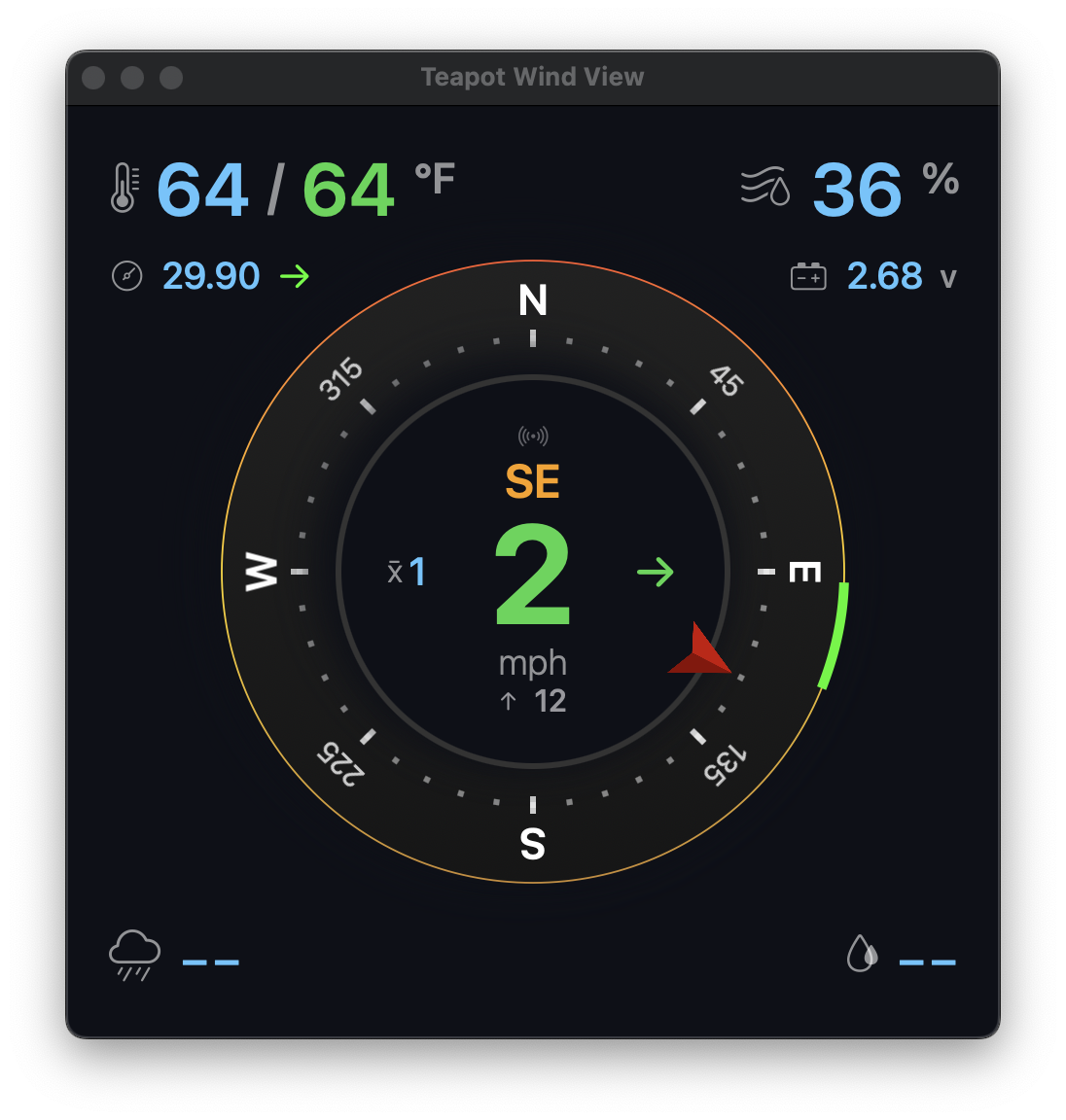 macOS Pop-out Live Wind Window